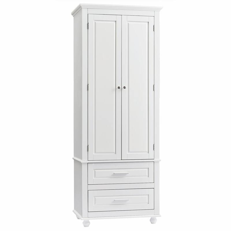 Tall Storage Cabinet with Two Drawers