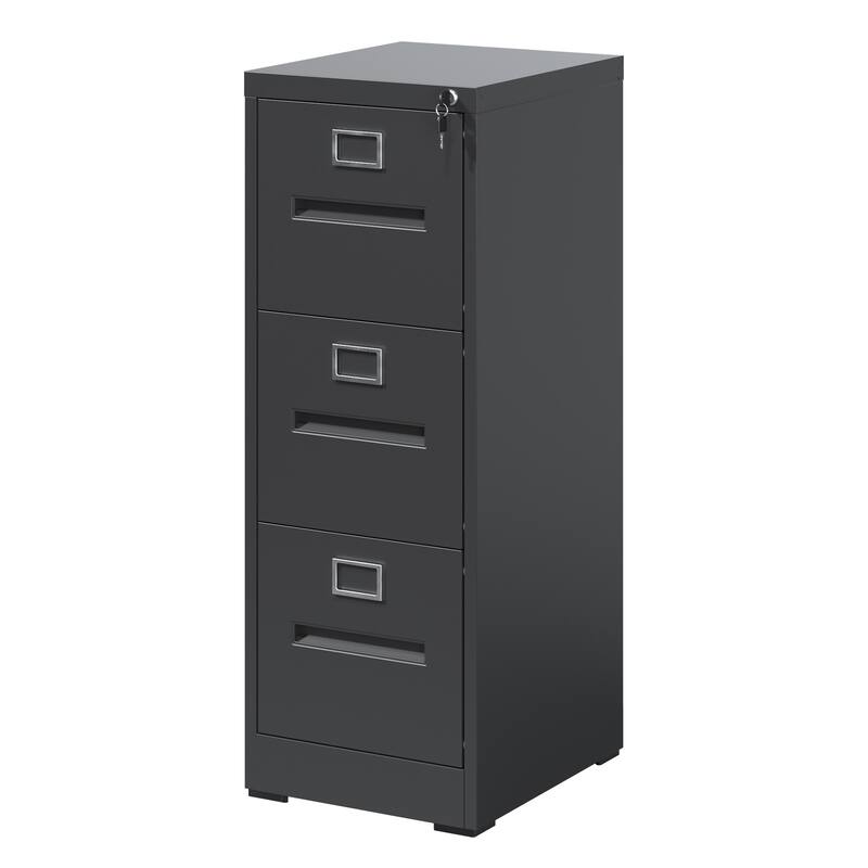 STANI 3-Drawer Lateral File Cabinet – Metal, Lockable, Fits Legal/Letter Size