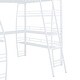 preview thumbnail 5 of 18, Full Size Loft Bed with 4 Layers of Shelves, L-shaped Desk, White