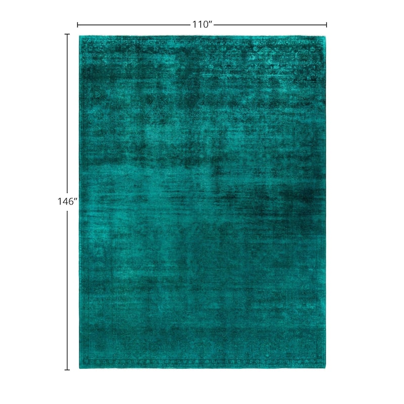 Contemporary Overdyed Wool Hand Knotted Area Rug - 9' 2" x 12' 2"