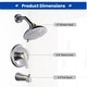 preview thumbnail 25 of 30, WOWOW Single Handle 5-Spray Round Shower Faucet with Tub Spout