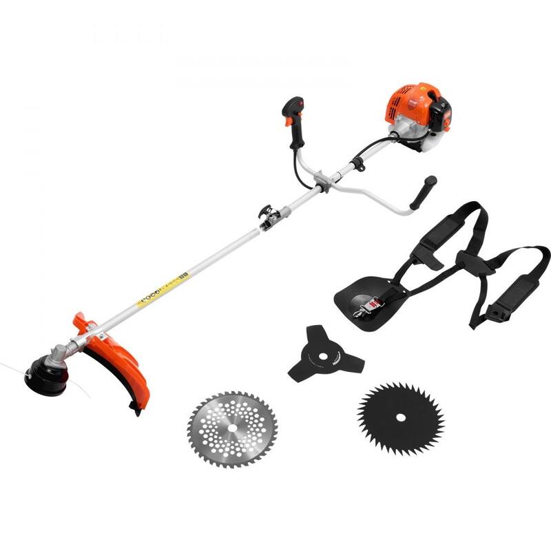 3-in-1 Gas Weed Wacker 42.7CC 1.6HP Adjustable Shaft Lawn Trimmer with Quick Line Release - 73.62 x 24.41 x 16.73 in