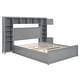 preview thumbnail 73 of 105, Modern Platform Bed with Integrated Cabinet, Trundle Bed and Drawers