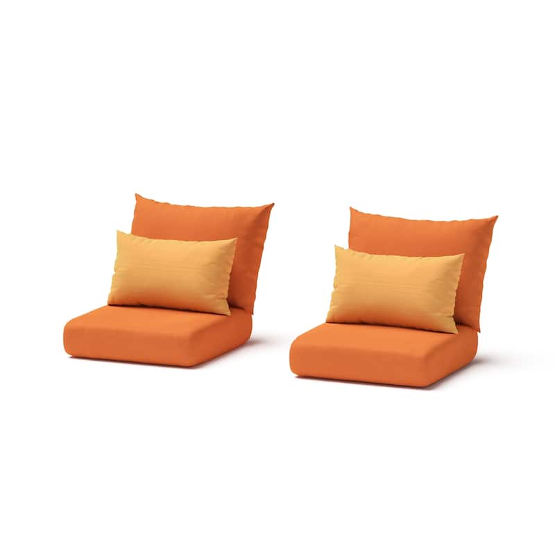 Cannes 2 Piece Sunbrella Outdoor Patio Motion Club Chairs