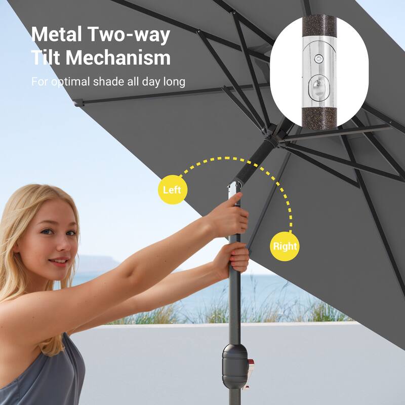Bonosuki 9ft Patio Umbrella Market Table Umbrella with Tilt and Crank