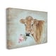 Stupell Traditional Country Cow Pink Rose Rustic Distressed Painting ...