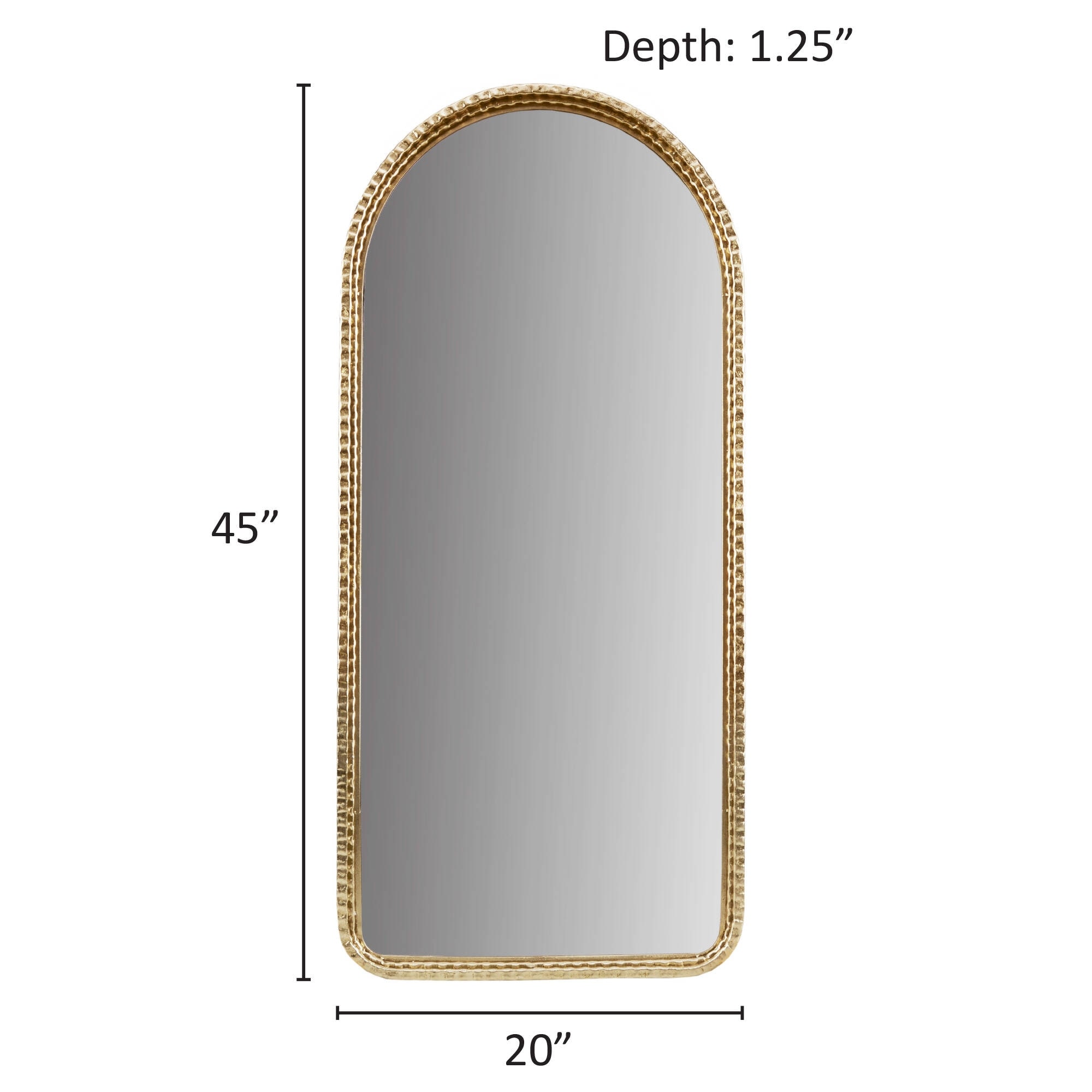 Madison Park Mia Gold Metal Arch Wall Mirror - Overstock - 40459346