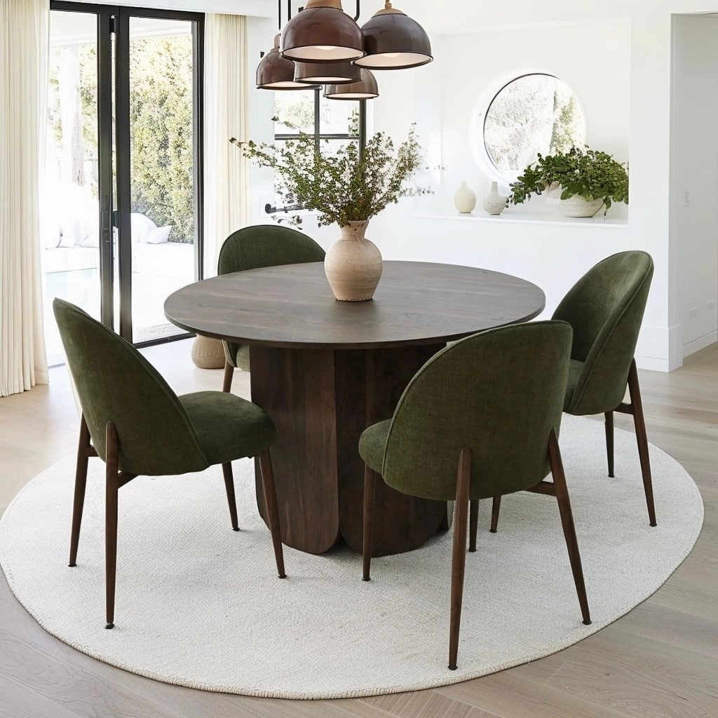 Upholstered Back Chenille Dining Chair (Set of 4)