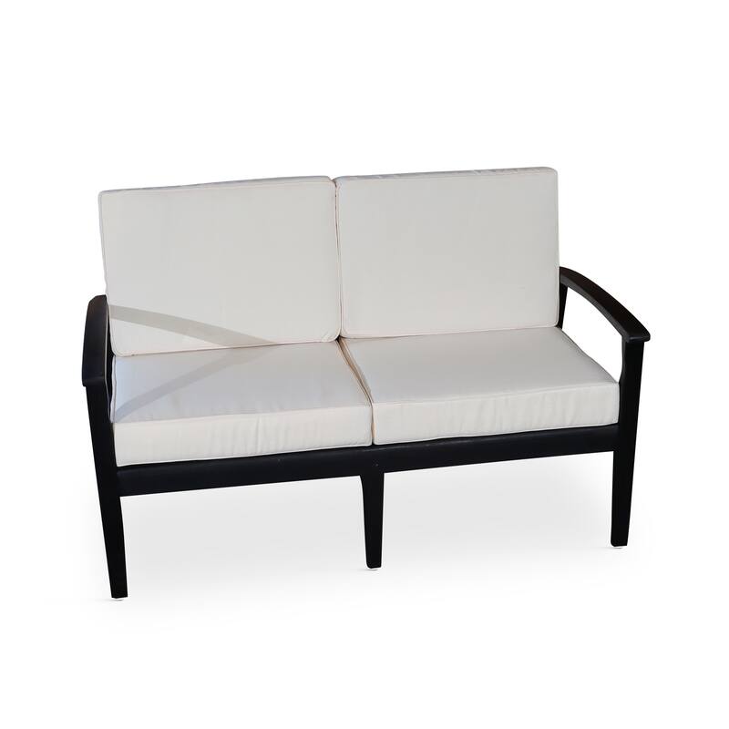 DTY Outdoor Living Longs Peak Eucalyptus Loveseat with Cushions
