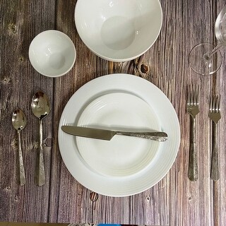 Inox Ridge Design 20-piece Nascent Steel 4-Person Flatware Set