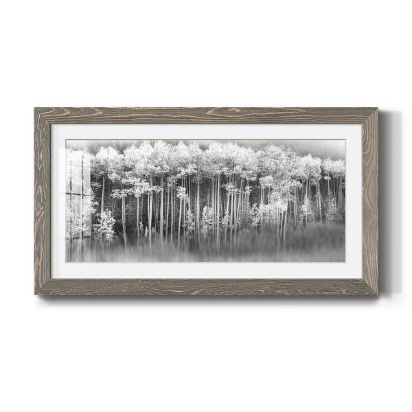 slide 1 of 9, Dreamy Aspen-Premium Framed Print - Ready to Hang 22.5X42.92 - Grey