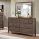 preview thumbnail 4 of 8, Ninn Transitional Grey Wood 5-Piece Padded Platform Bedroom Set with USB by Furniture of America
