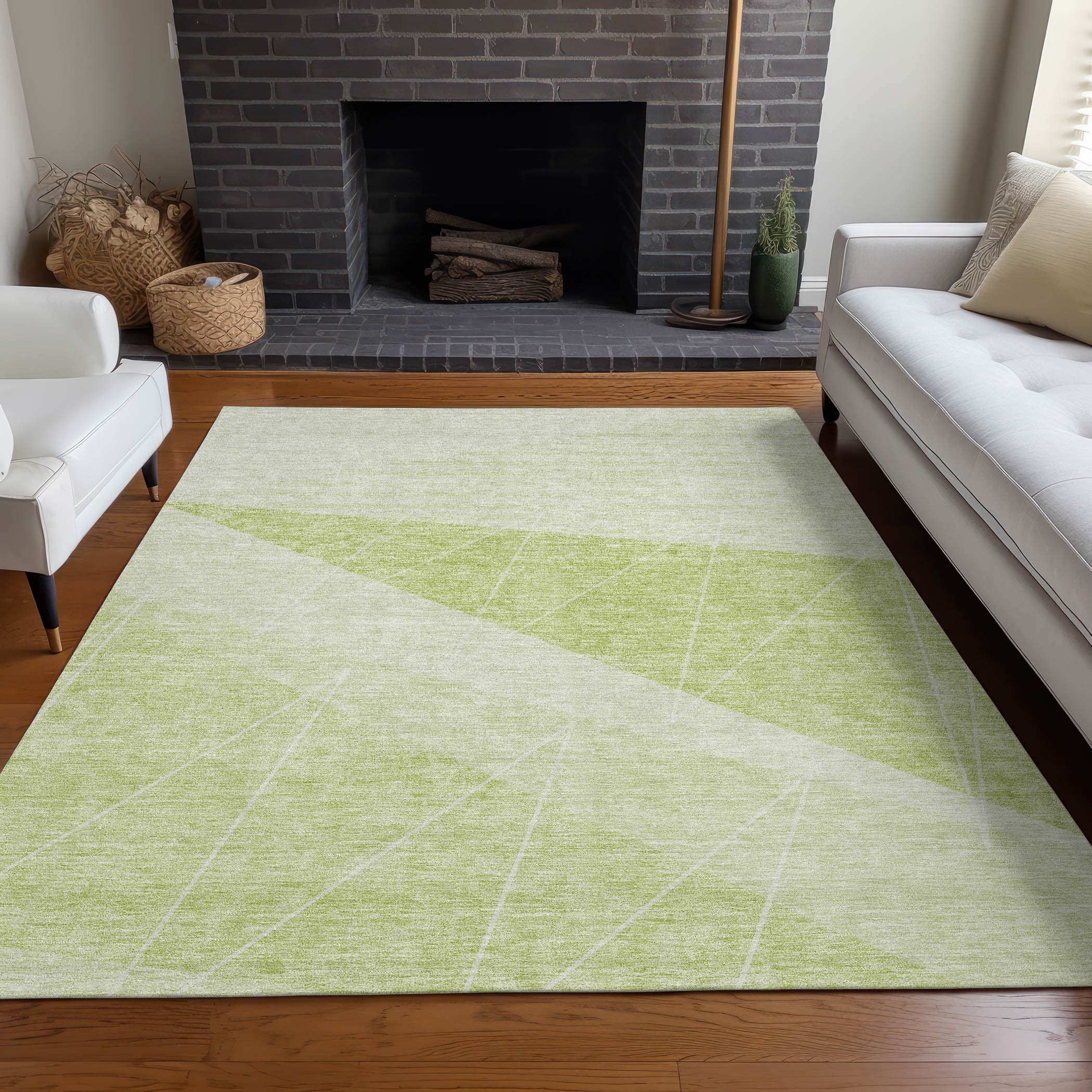 Machine Washable Indoor/ Outdoor Chantille Modern Prism Rug