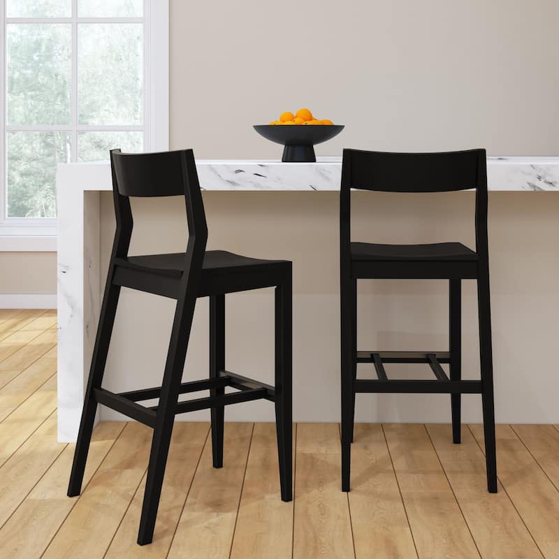 Plank and Beam Modern Bar Height Chair - Set of 2