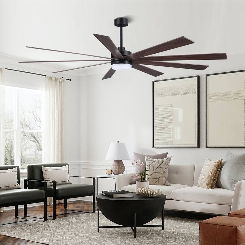 WINGBO 65/72/84" DC Motor LED Ceiling Fan with Remote Control