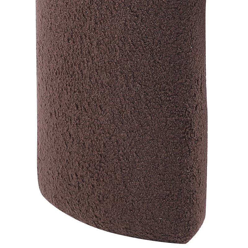 24/7 Shop At Home Modern U-Shaped Boucle Upholstered Ottoman