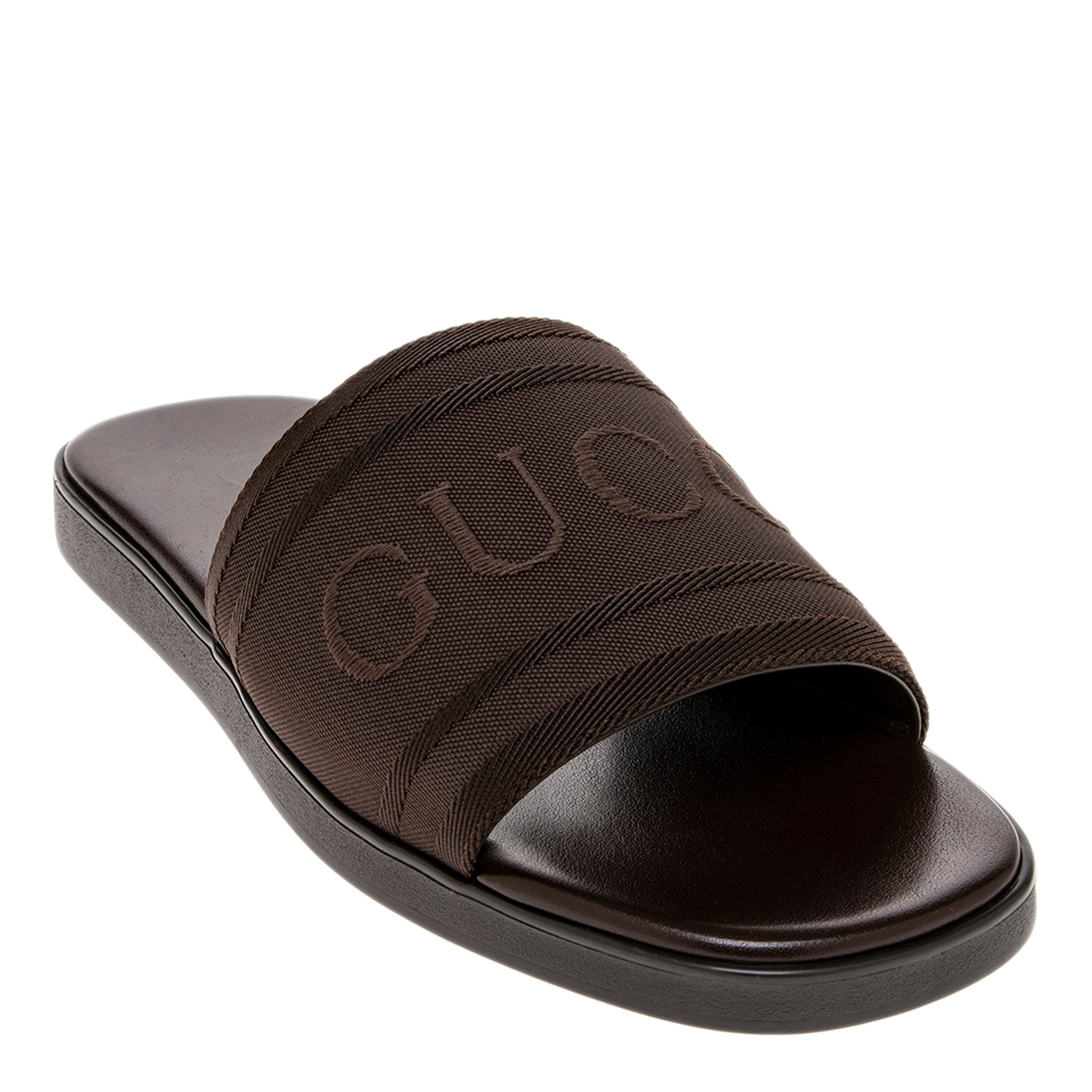 Gucci Men's Slide Sandals with Tonal Jacquard Logo