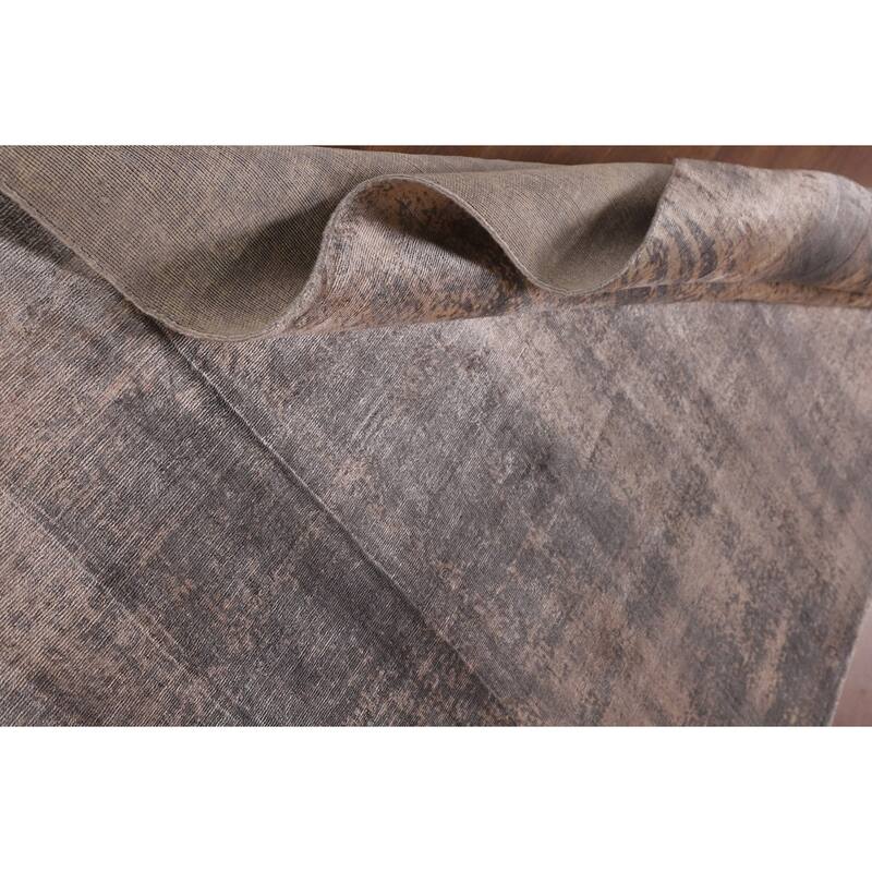 Indian Abstract Modern Area Rug Handmade Wool Carpet - 5'6"x 7'10"