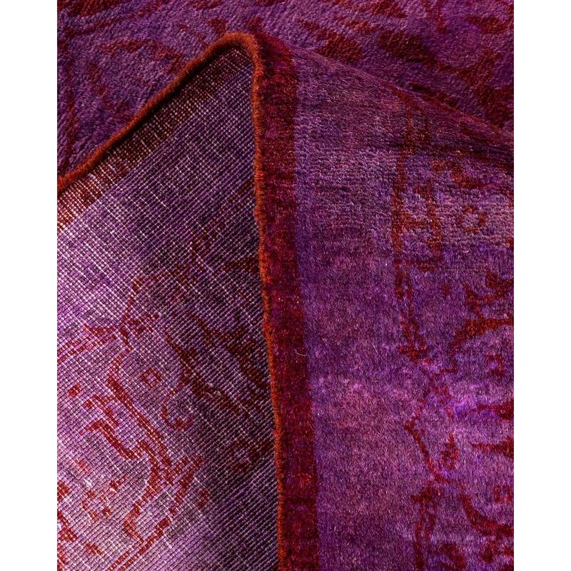 Overton Hand Knotted Wool Vintage Inspired Modern Contemporary Overdyed Pink Area Rug - 3' 2" x 5' 3"