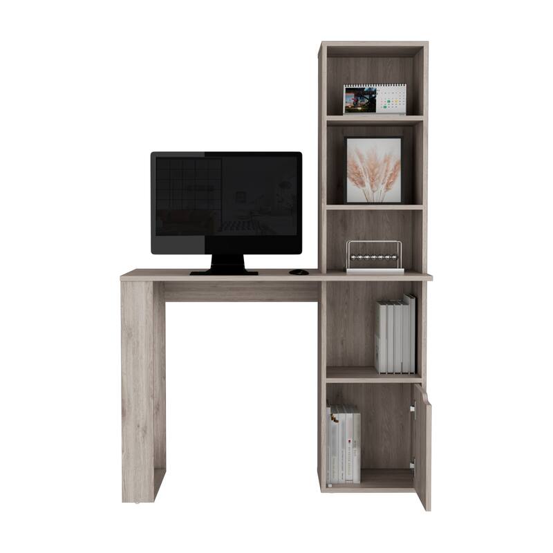 Computer Desk with Bookcase and Cabinet,Computer Table for Living Room Bedroom