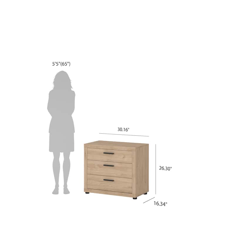 Porch & Den Mira 3-Piece Bedroom Set - Chest And Nightstand Set Of 2, Jackson Hickory