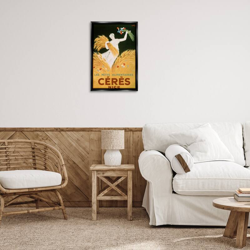 Stupell Antique Ceres Goddess Framed Floater Canvas Wall Art Design By Marcus Jules