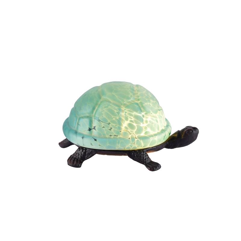 Chumlee Tiffany Turtle Desk Lamp - Turquiose