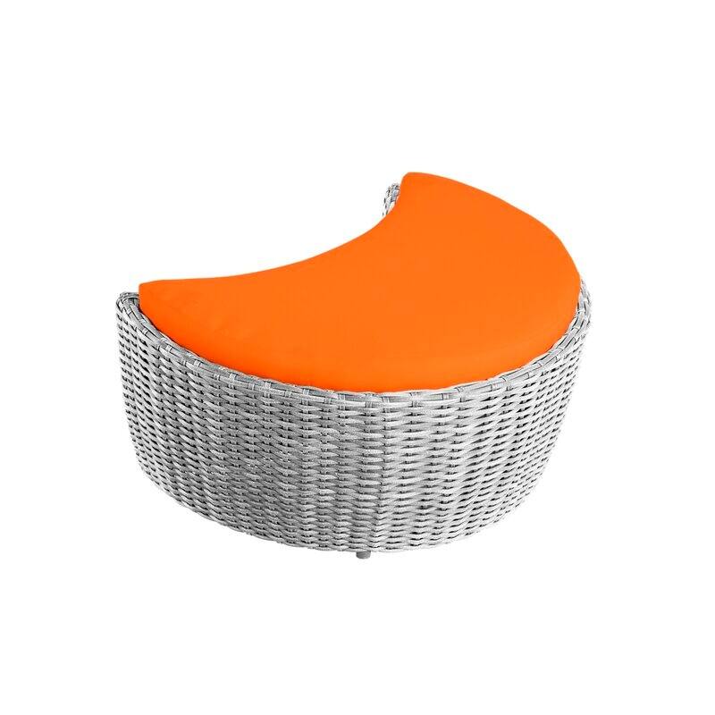 Romantic Collection outdoor harvest moon shape Ottoman