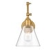 preview thumbnail 3 of 8, Z-Lite 348S Gayson 8" Tall Wall Sconce with Clear Glass Shade