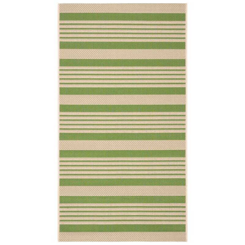 SAFAVIEH Courtyard Orsi Indoor/ Outdoor Waterproof Area Rug - 2'7" x 5' - Green/Beige