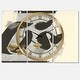 preview thumbnail 2 of 4, Designart 'Glam Collage I' Glam 3 Panels Oversized Wall CLock - 36 in. wide x 28 in. high - 3 panels