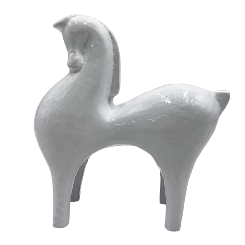 Decorative Handmade Aluminum 7 inch Modern Horse Sculpture - 7 x 3 x 7 in