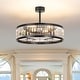 preview thumbnail 9 of 79, 20"/28" Modern 3/5/7-Blade Caged Crystal Ceiling Fan with Light Kit and Remote
