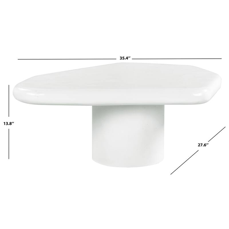 SAFAVIEH Couture Rhianna Concrete Coffee Table - 35"W x 28"D x 14"H