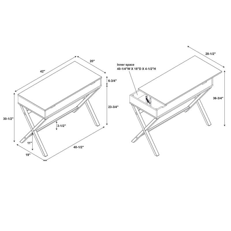 Poppy Lift Top Desk