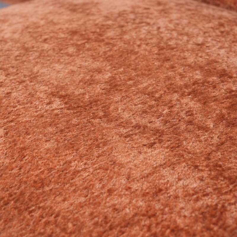111.02'' Down Filled Sectional Sofa Couch Chenille Fabric Upholstery L-Shaped Sofa with Ottoman