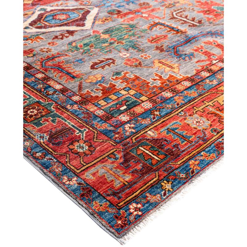 Serapi One-of-a-Kind Hand-Knotted Area Rug - Gray - 7' 10" x 9' 10"