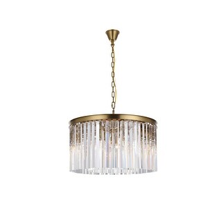 Indigo Home round crystal chandelier in satin gold - Bed Bath & Beyond ...