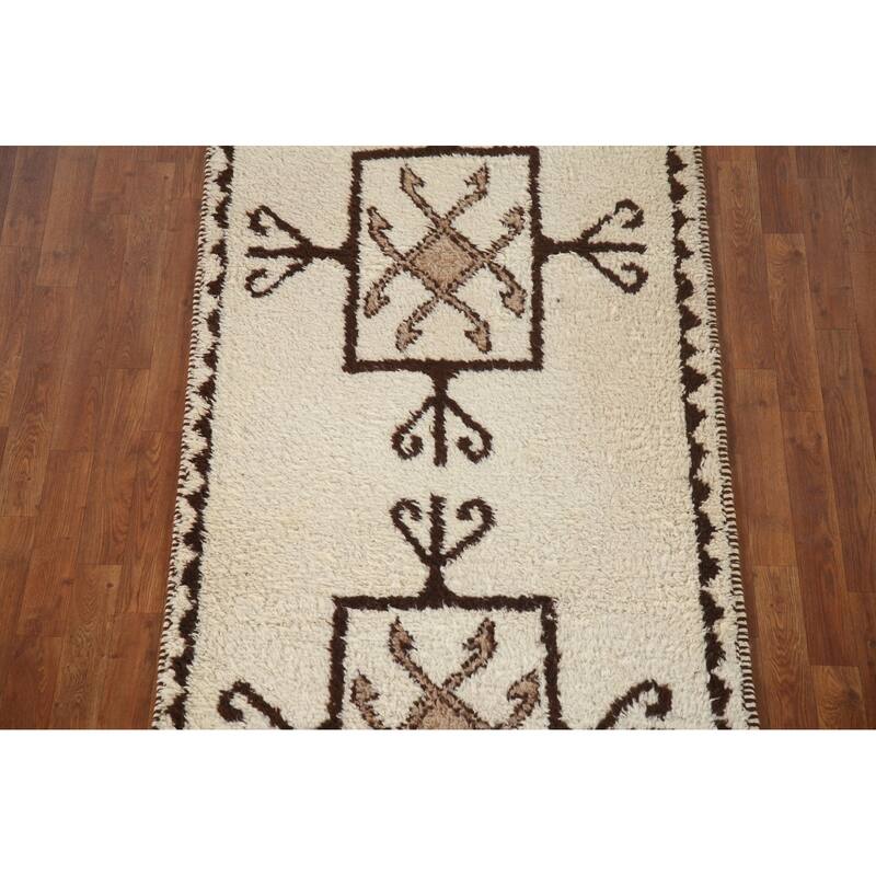 Turkish Anatolian Runner Rug Hallway Hand-knotted Wool Carpet - 3'6"x 11'6"