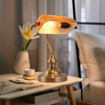 Orange E26 Single-Head Bedside Table Lamp, Modern Corded Nightstand Light, Warm Glow Ambient Lighting - 10.43*7.08*14.17