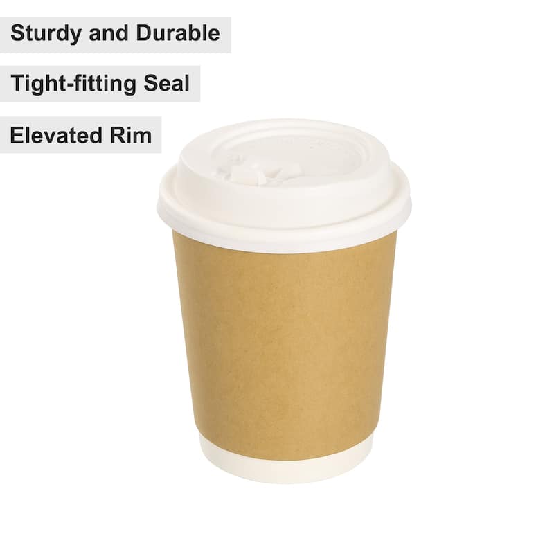 Disposable Coffee Cup Lids, 50 Count 80mm Plastic Lids
