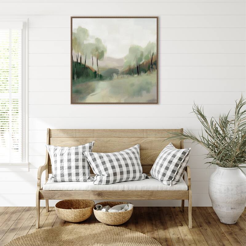 Natures Sapphire Touch No. 2 by Mona Grace Framed Canvas Wall Art Print