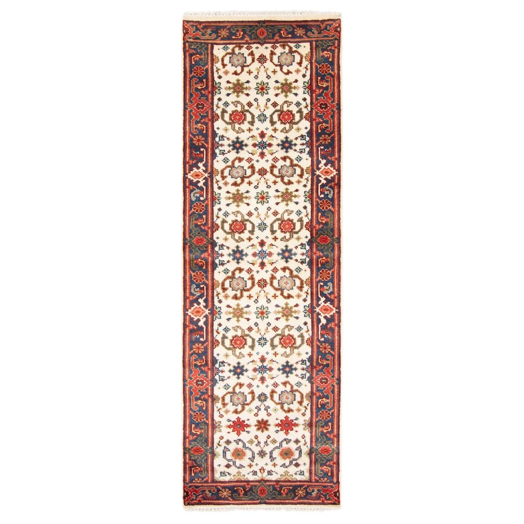 ECARPETGALLERY Hand-knotted Serapi Heritage Cream Wool Rug - 2'7 x 7'11
