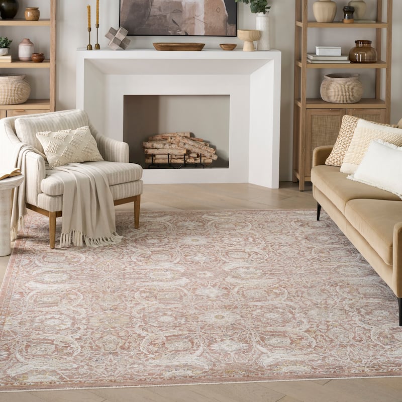 Nourison Antique Fusion Indoor only Persian Area Rug - Brick - 9' x 11'10"