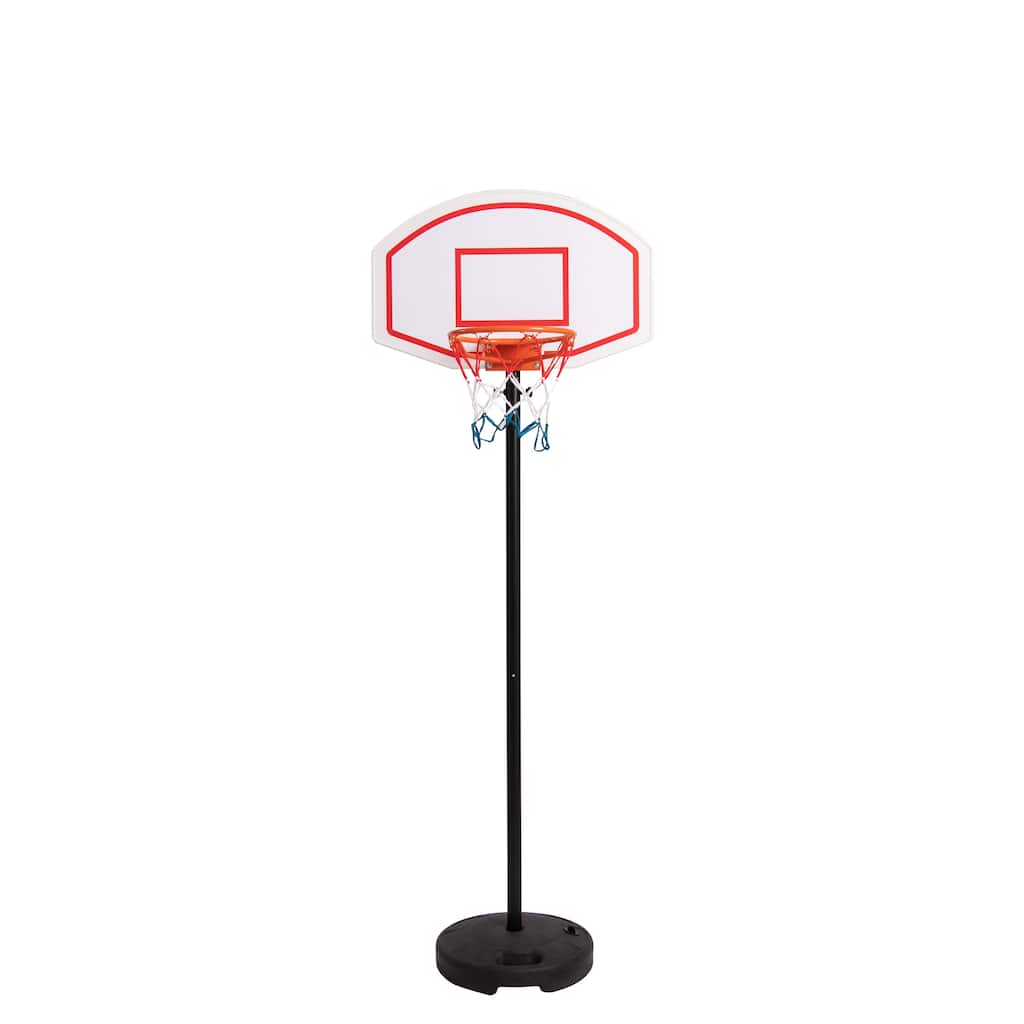 Hathaway Streetball 79-in High Adjustable Portable Basketball System - White
