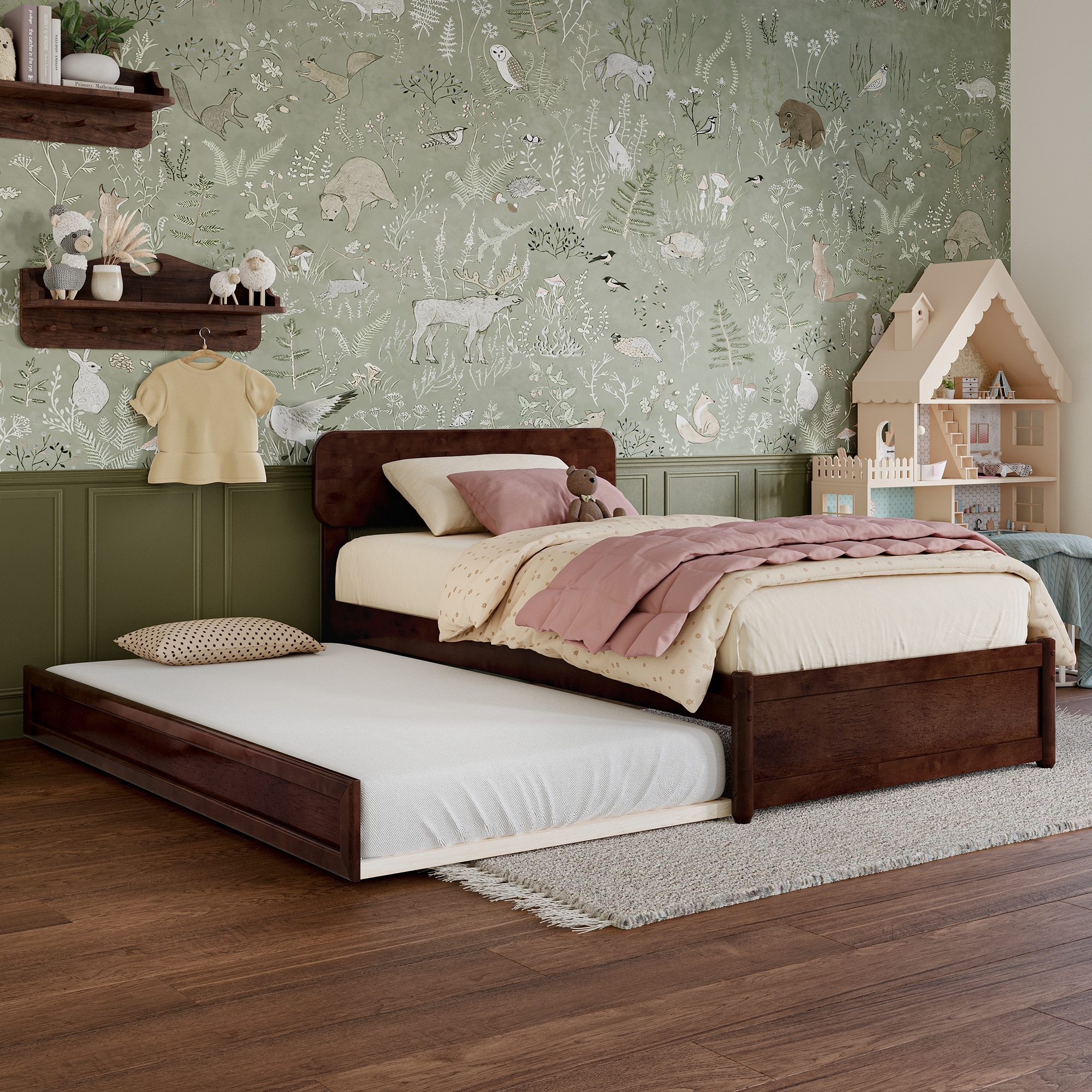 Capri Platform Bed with Footboard & Trundle