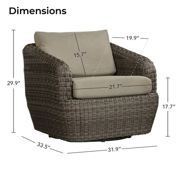 dimension image slide 11 of 12, Patio Wicker Furniture Set Outdoor Rattan Bistro Set