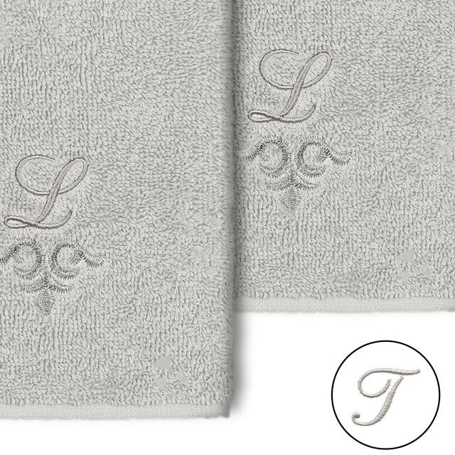 Authentic Hotel and Spa 100% Turkish Cotton Monica 2PC Embellished Washcloth Set