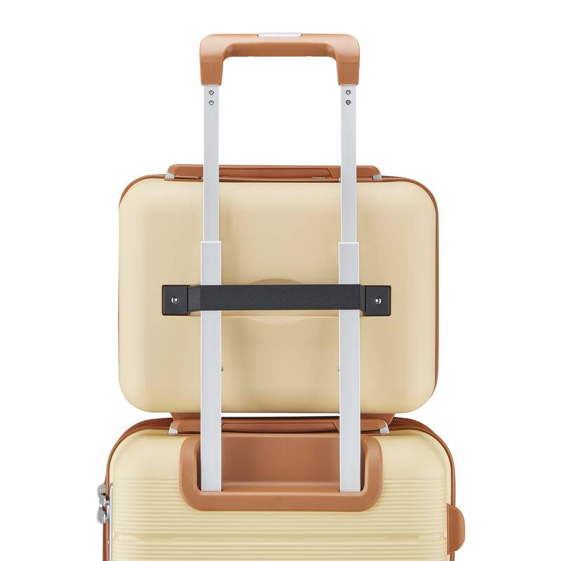 Luggage 4 Piece Sets, Expandable Carry On Luggage Set Hardshell PP, Suitcase Set with Wheels and Adjustable 3-level Handle