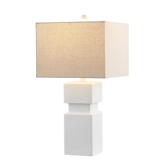 SAFAVIEH Lighting Ardra, 24 Inch, White, Resin Table Lamp - 12"W x 12"D ...